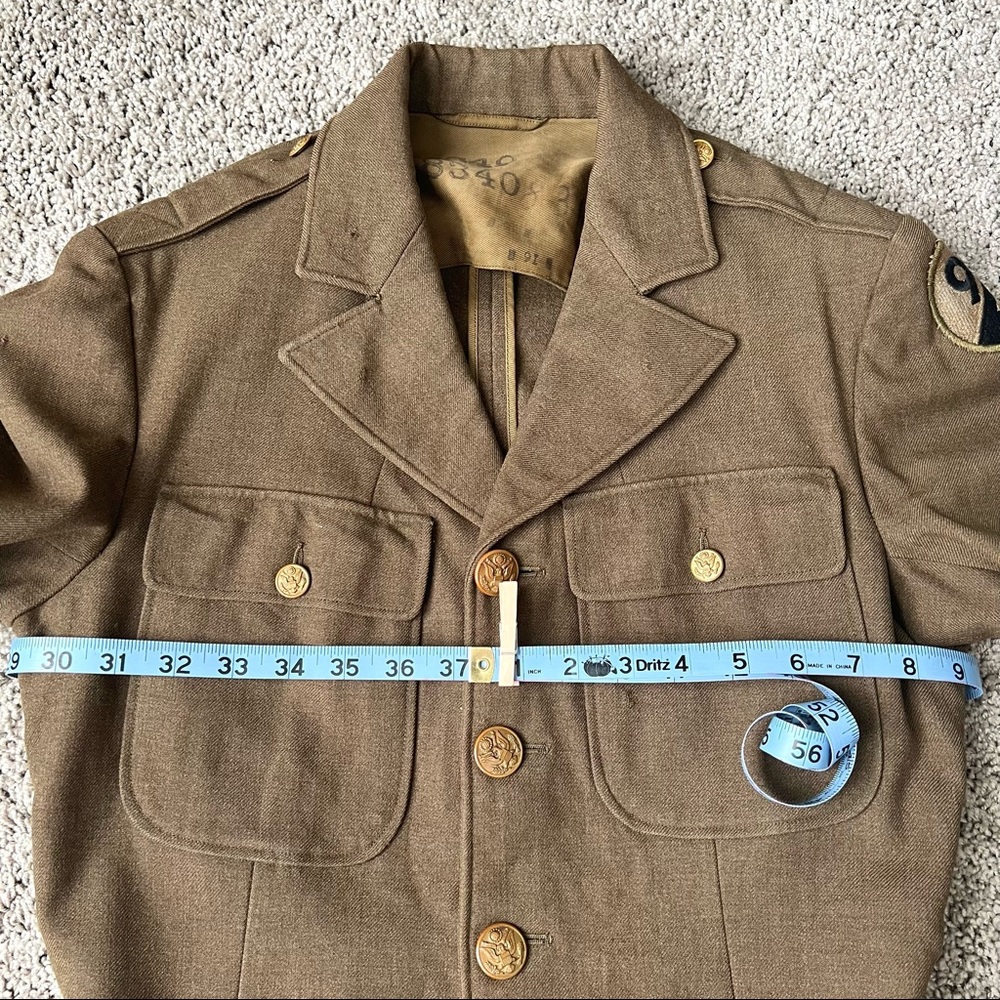 Vintage Wwii Military Army Uniform Jacket Gem